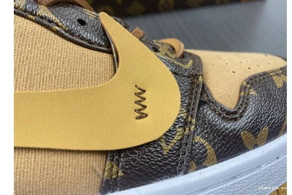 WHITE-LouiV Low JORDAN O-W AIR 1 Top -LouiV CASE) (WITH 0328